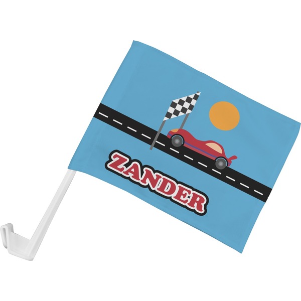 Custom Race Car Car Flag - Small w/ Name or Text