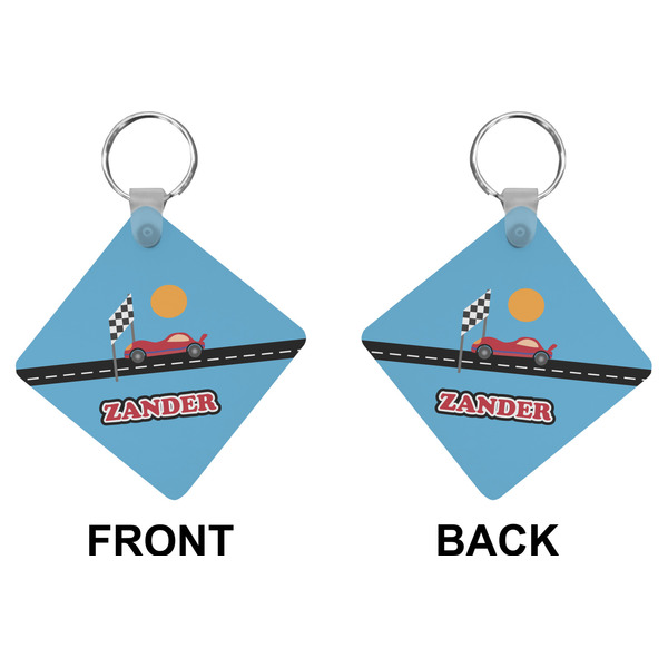 Race Car Diamond Keychain (Front + Back)