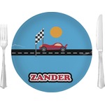 Race Car 10" Glass Lunch / Dinner Plates - Single or Set (Personalized)