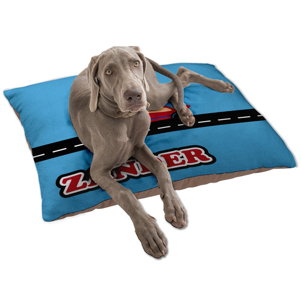 Custom Race Car Dog Bed - Large w/ Name or Text