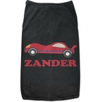 Race Car Black Pet Shirt (Personalized)