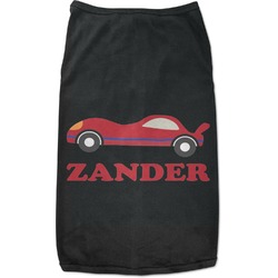 Race Car Black Pet Shirt (Personalized)