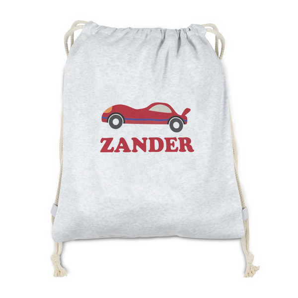 Custom Race Car Drawstring Backpack - Sweatshirt Fleece (Personalized)
