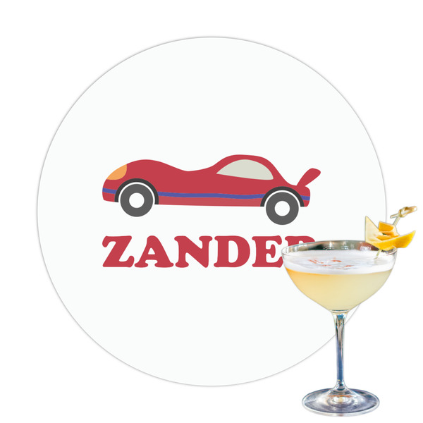 Custom Race Car Printed Drink Topper (Personalized)
