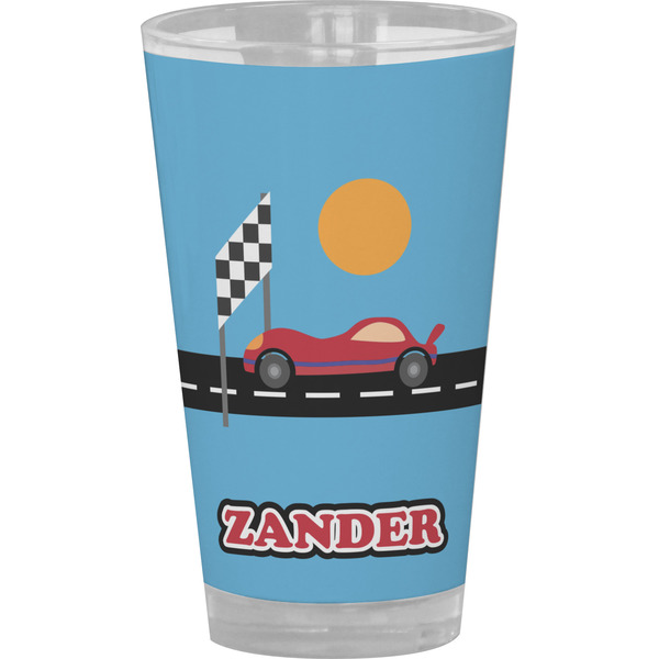 Custom Race Car Pint Glass - Full Color (Personalized)