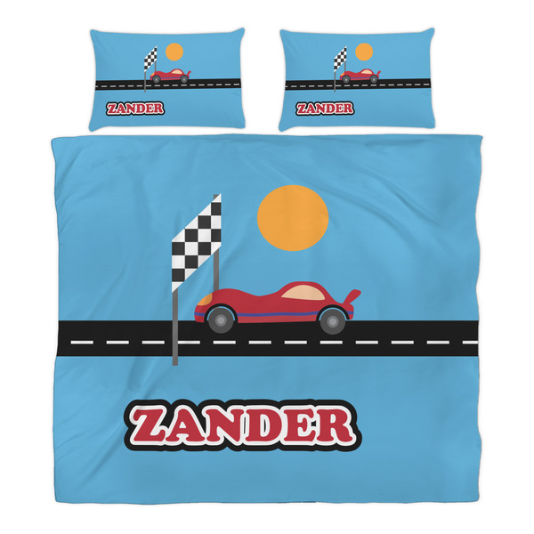 Race Car Duvet Cover Set - King - Alt Approval