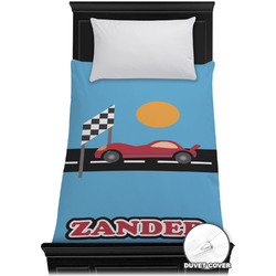 Race Car Duvet Cover - Twin XL (Personalized)