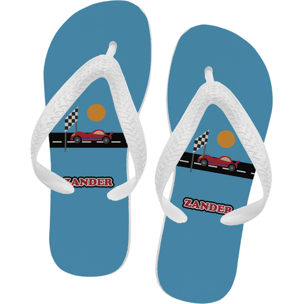Custom Race Car Flip Flops (Personalized)