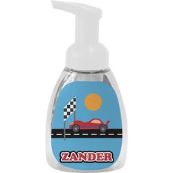 Race Car Foam Soap Bottle - White (Personalized)
