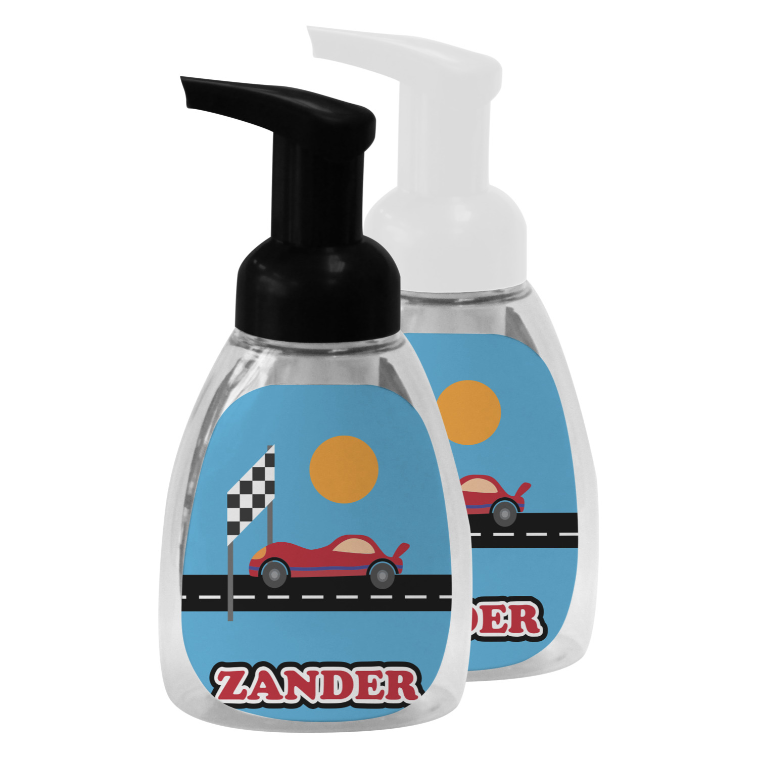Custom Race Car Foam Soap Bottle (Personalized)
