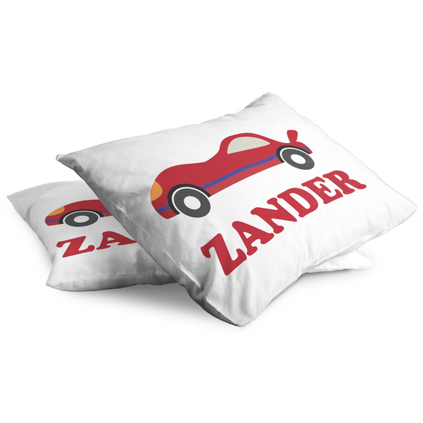 Race Car Full Pillow Case - TWO (partial print)