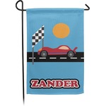 Race Car Small Garden Flag - Double Sided w/ Name or Text