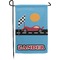 Race Car Small Garden Flag - Double Sided w/ Name or Text