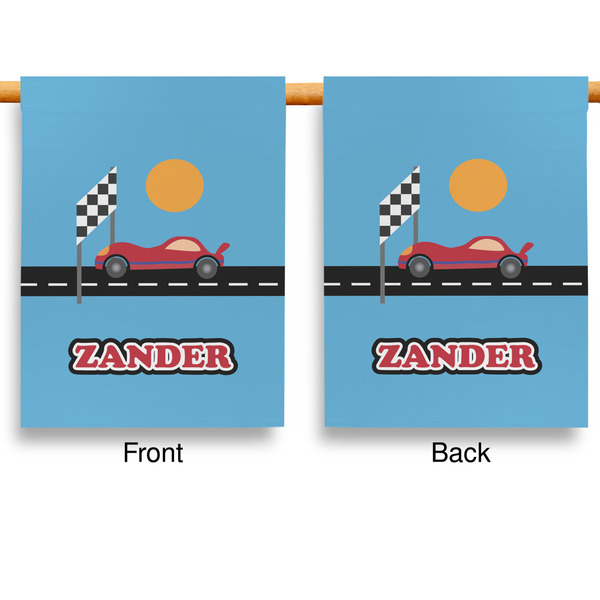 Race Car Garden Flags - Large - Double Sided - APPROVAL
