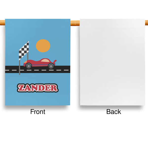 Race Car Garden Flags - Large - Single Sided - APPROVAL