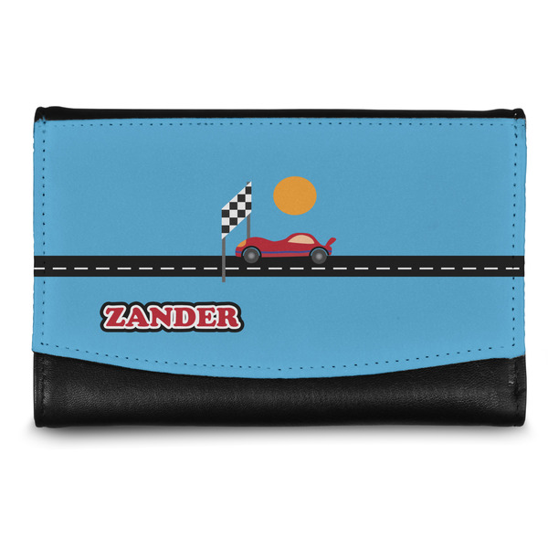 Custom Race Car Genuine Leather Women's Wallet - Small (Personalized)