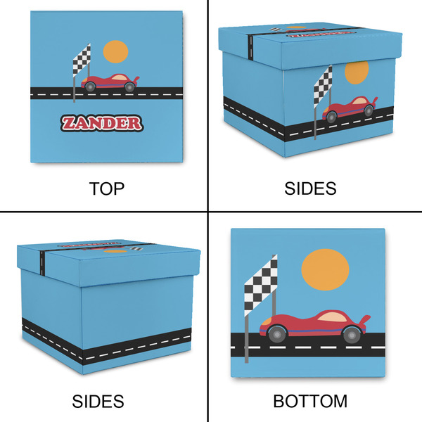 Race Car Gift Boxes with Lid - Canvas Wrapped - Large - Approval