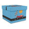 Race Car Gift Boxes with Lid - Canvas Wrapped - Large - Front/Main