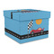 Race Car Gift Box with Lid - Canvas Wrapped - Large (Personalized)