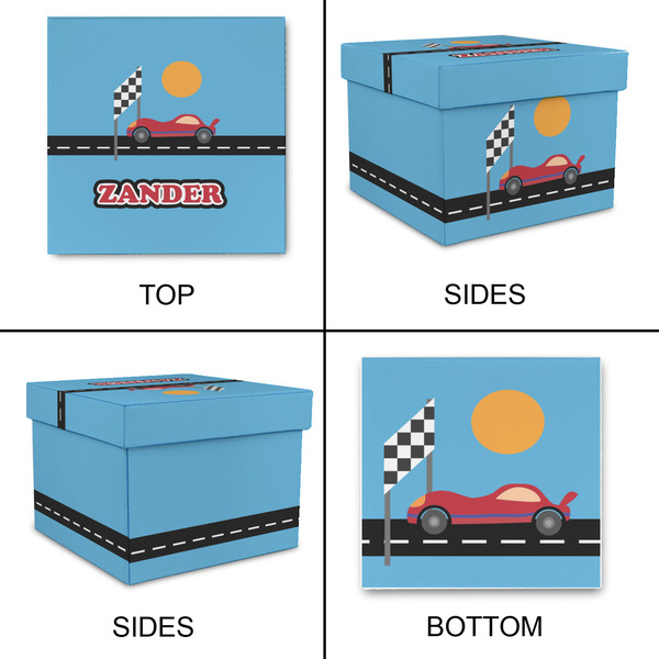 Race Car Gift Boxes with Lid - Canvas Wrapped - Medium - Approval