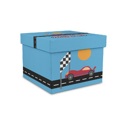 Race Car Gift Box with Lid - Canvas Wrapped - Small (Personalized)