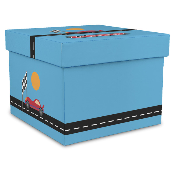 Custom Race Car Gift Box with Lid - Canvas Wrapped - XX-Large (Personalized)