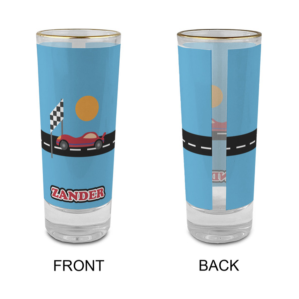 Race Car Glass Shot Glass - 2 oz - Single - APPROVAL
