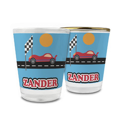 Race Car Glass Shot Glass - 1.5 oz (Personalized)
