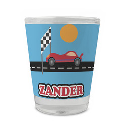 Race Car Glass Shot Glass - 1.5 oz - Set of 4 (Personalized)