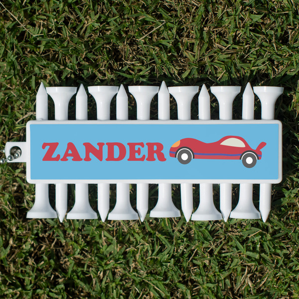 Custom Race Car Golf Tees & Ball Markers Set (Personalized)