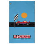 Race Car Golf Towel - Poly-Cotton Blend w/ Name or Text