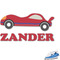 Race Car Graphic Iron On Transfer - Up to 15"x15" (Personalized)