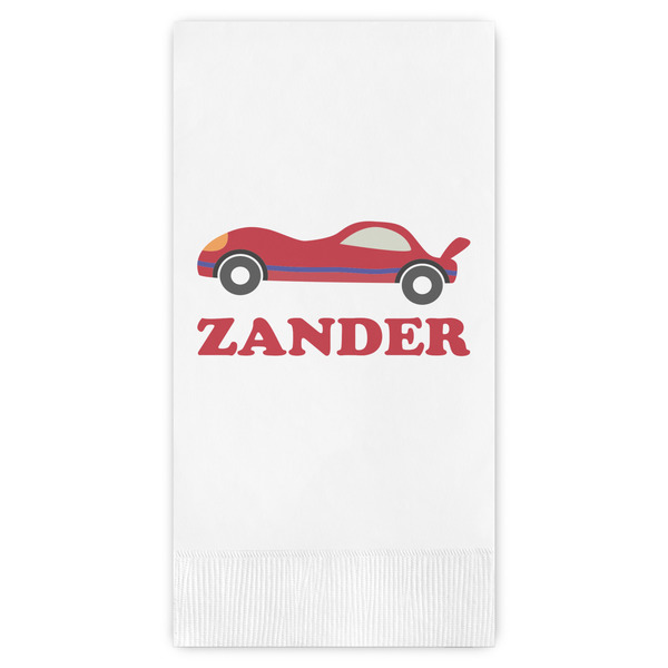 Custom Race Car Guest Napkins - Full Color - Embossed Edge (Personalized)