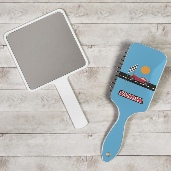 Race Car Hair Brush - In Context