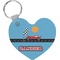 Race Car Heart Keychain (Personalized)