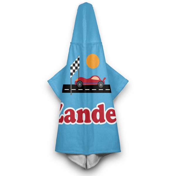 Race Car Hooded Towel - Hanging