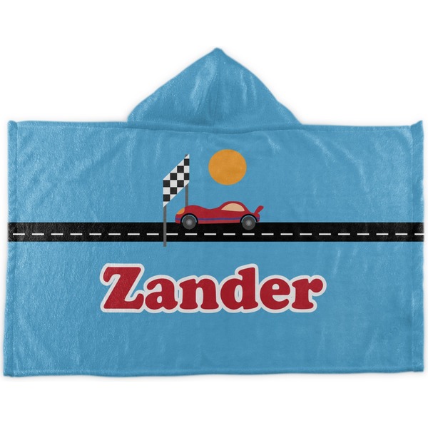 Custom Race Car Kids Hooded Towel (Personalized)