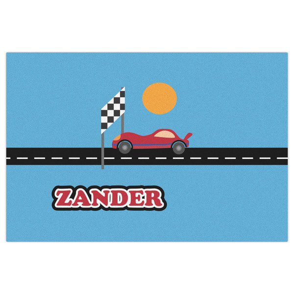 Race Car Indoor / Outdoor Rug - 4'x6' - Front Flat