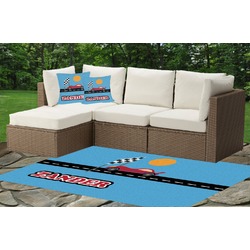 Race Car Indoor / Outdoor Rug - Custom Size w/ Name or Text