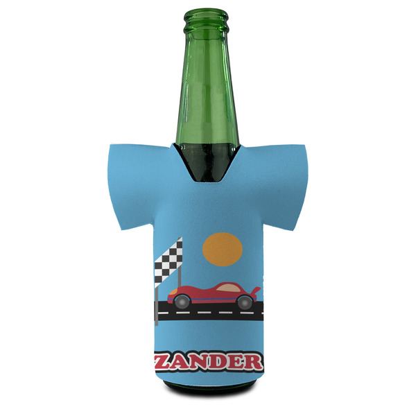 Race Car Jersey Bottle Cooler - Set of 4 - FRONT (on bottle)