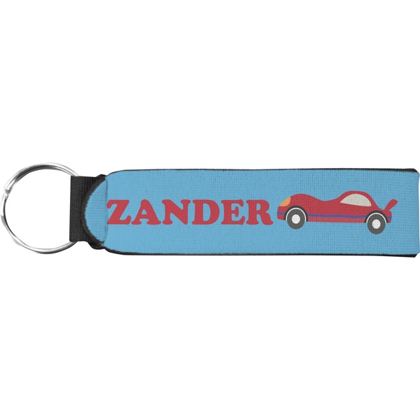 Custom Race Car Neoprene Keychain Fob (Personalized)