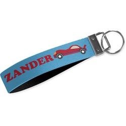 Race Car Webbing Keychain Fob - Large (Personalized)
