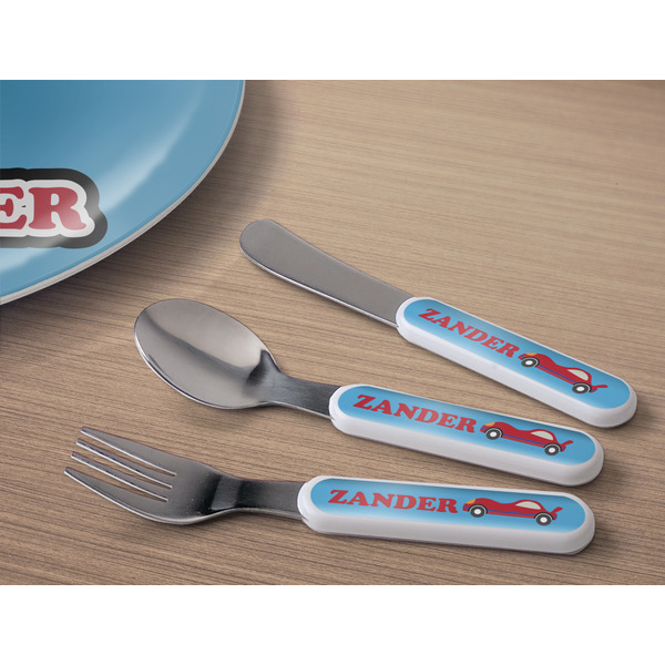 Race Car Kids Flatware w/ Plate