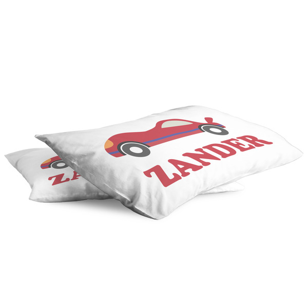 Race Car King Pillow Case - TWO (partial print)
