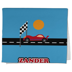 Race Car Kitchen Towel - Poly Cotton w/ Name or Text