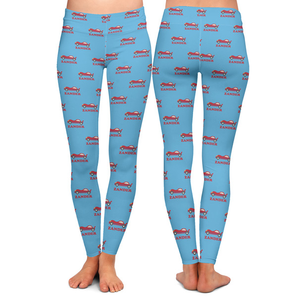 Race Car Ladies Leggings - Front and Back