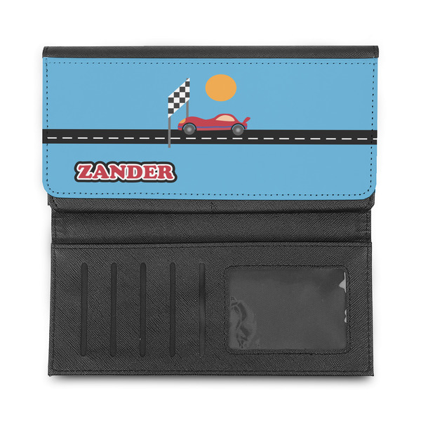 Race Car Ladies Wallet - Half Way Open