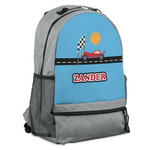Race Car Backpack - Grey (Personalized)