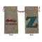 Race Car Large Burlap Gift Bag - Front & Back (Personalized)