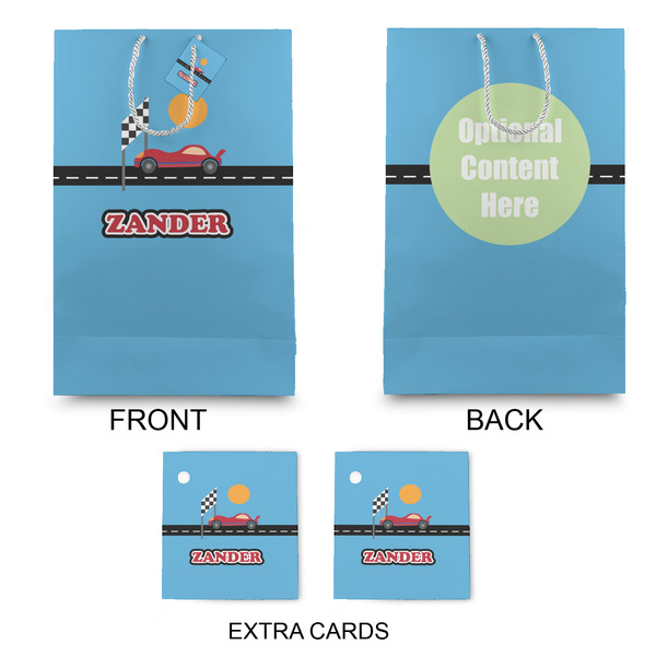 Race Car Large Gift Bag - Approval
